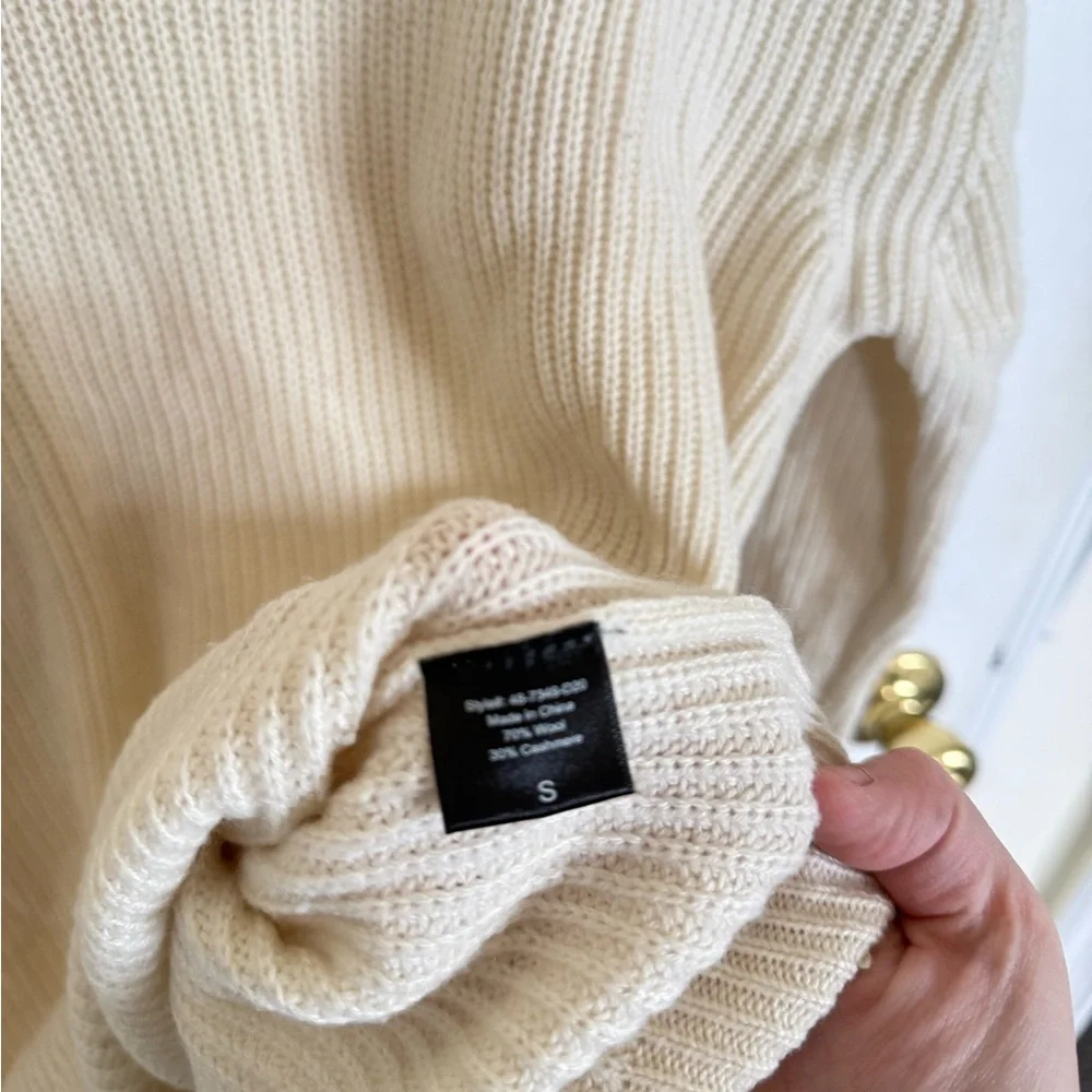 Jenni Kayne Oversized Cabin Sweater Ivory (Small Hole)